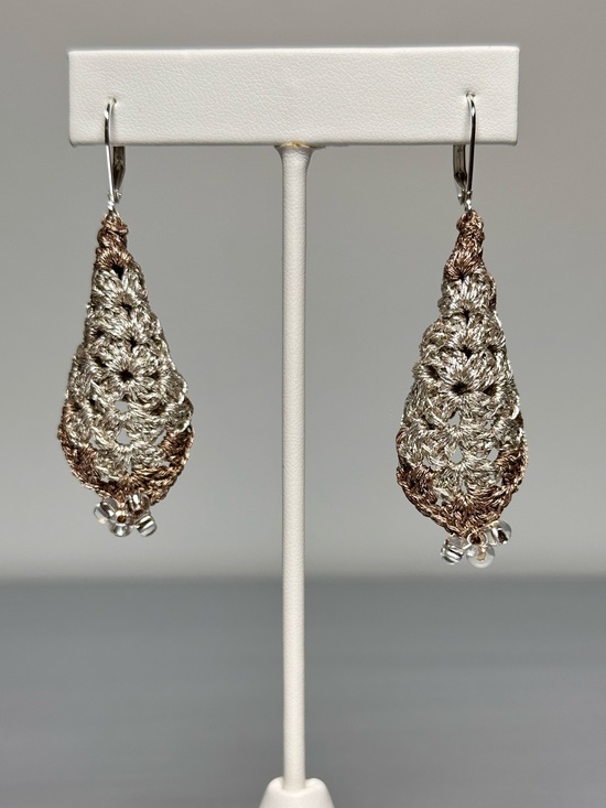 Artisan Jewelry - Handmade Crochet Filigree Style Earrings